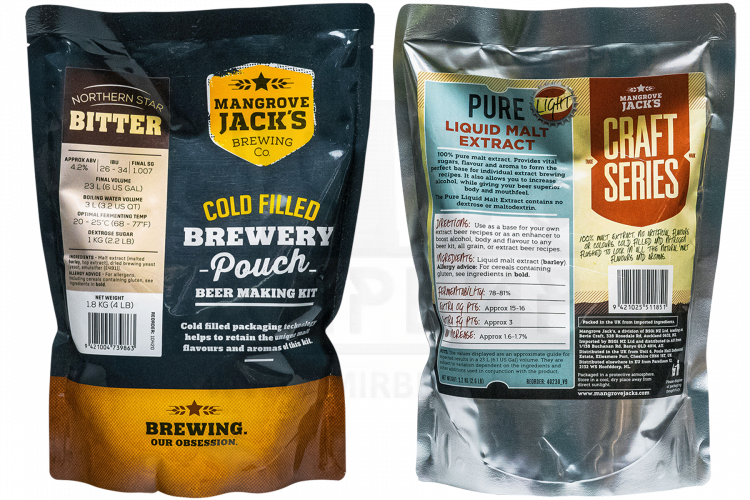 Комплект: Mangrove Jack's Traditional Series "Northern Star Bitter", 1,8 кг + Mangrove Jack's "Pure Light", 1,2 кг