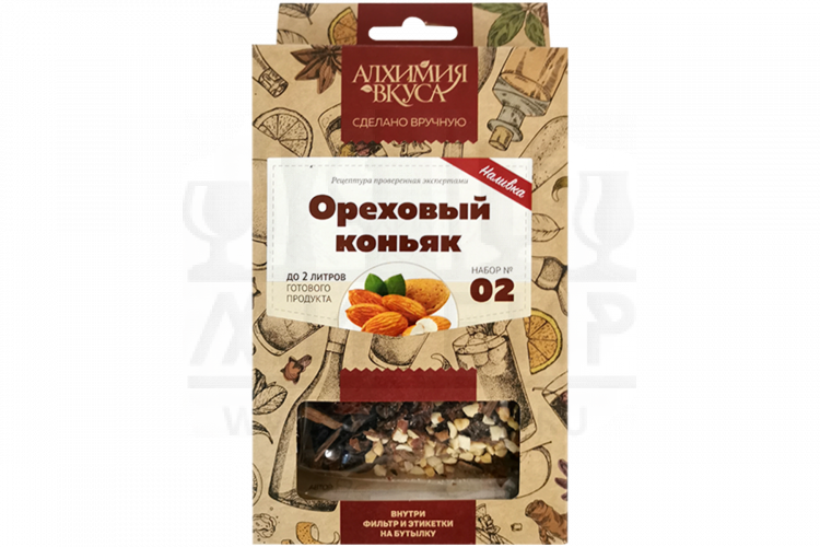 Набор Алхимия вкуса № 2 для приготовления наливки "Ореховый коньяк", 50 г